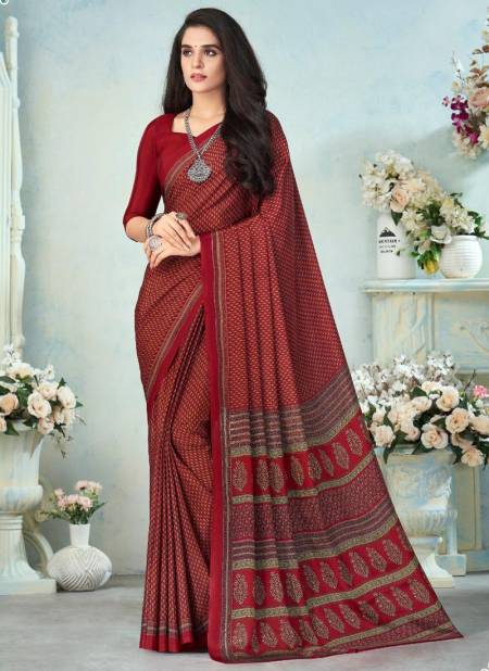 Red RUCHI VIVANTA SILK 12th EDITION Designer Regular Wear Printed Saree Collection 15007-B